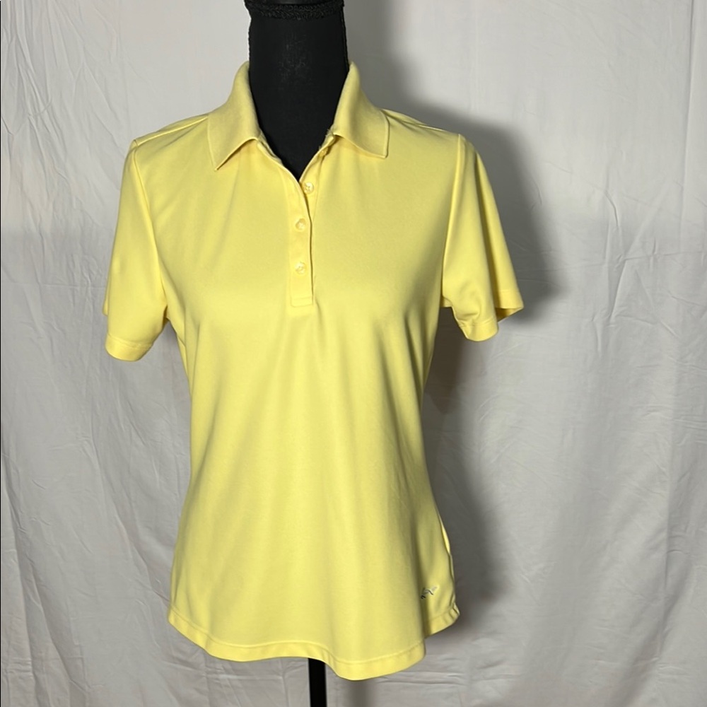 Greg Norman Collection Yellow Polo Button-Down Shirt